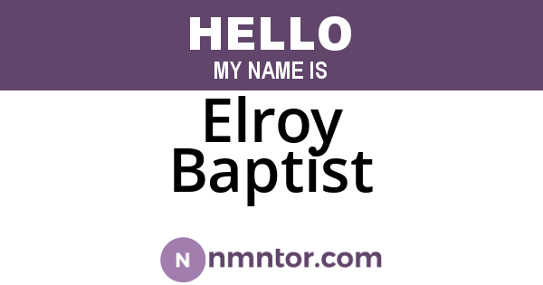 Elroy Baptist