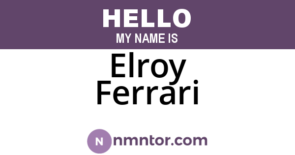 Elroy Ferrari