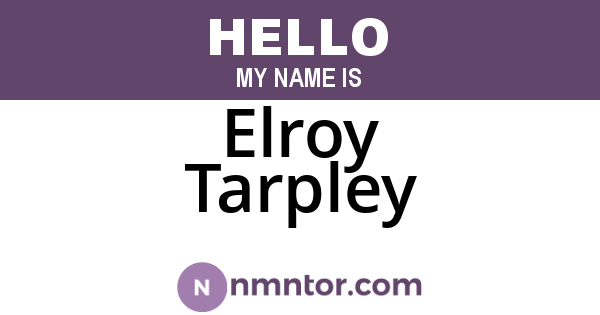 Elroy Tarpley