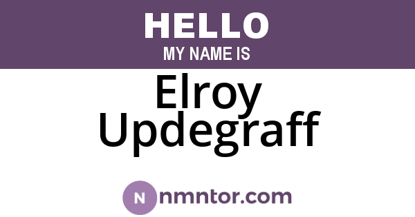 Elroy Updegraff