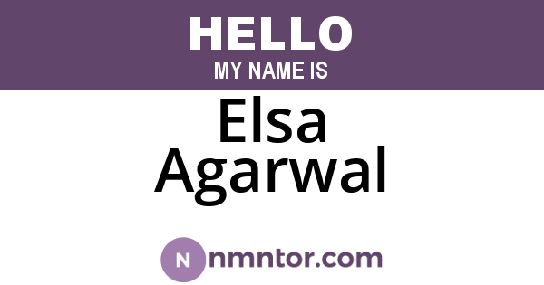 Elsa Agarwal