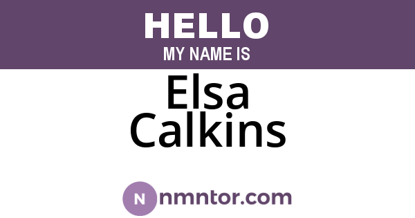 Elsa Calkins