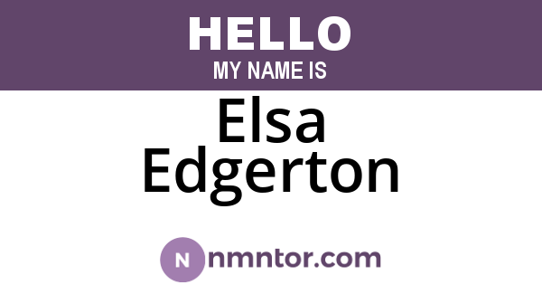 Elsa Edgerton