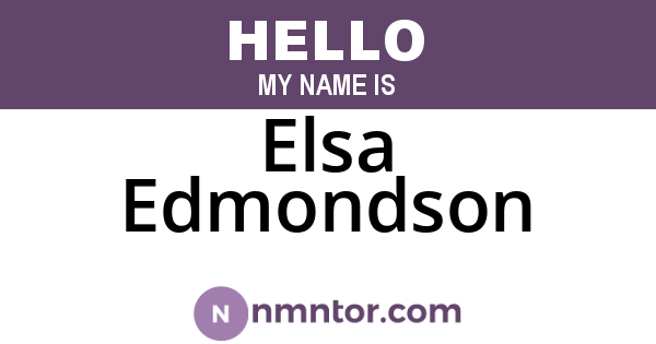Elsa Edmondson