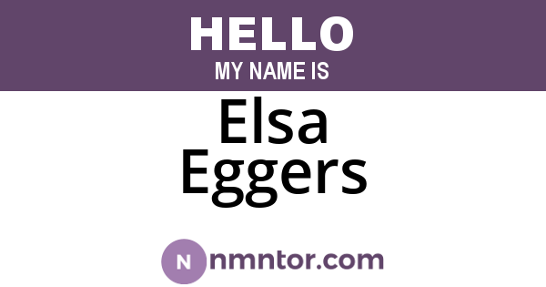 Elsa Eggers