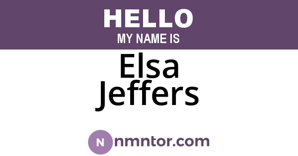Elsa Jeffers
