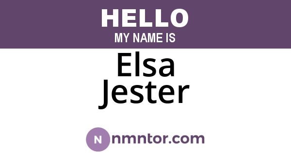 Elsa Jester