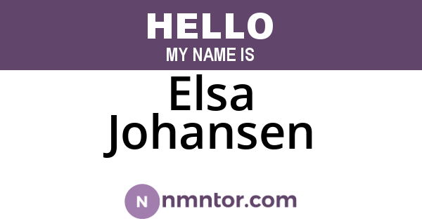 Elsa Johansen