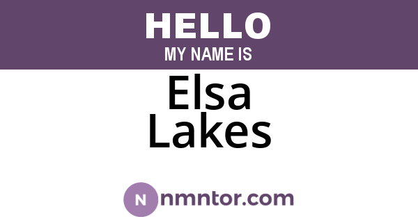 Elsa Lakes
