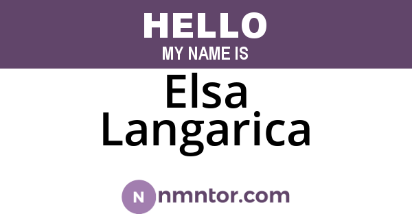 Elsa Langarica