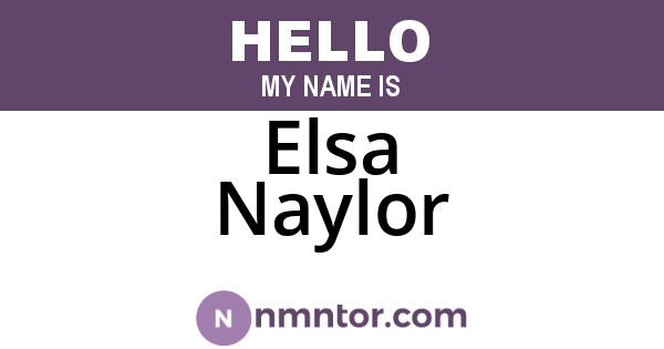 Elsa Naylor