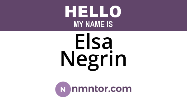Elsa Negrin