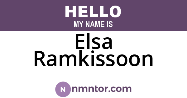 Elsa Ramkissoon