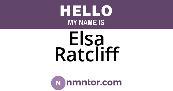 Elsa Ratcliff