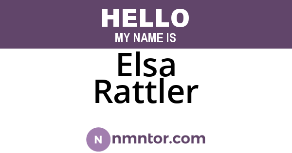 Elsa Rattler