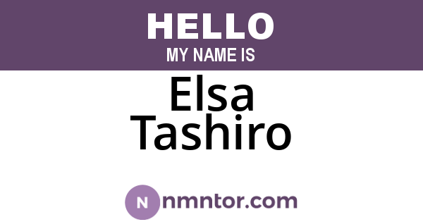 Elsa Tashiro