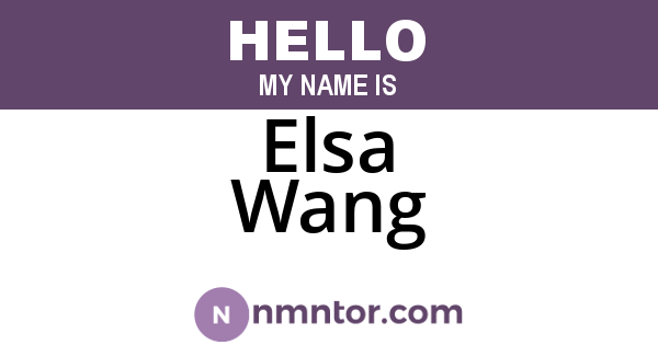 Elsa Wang