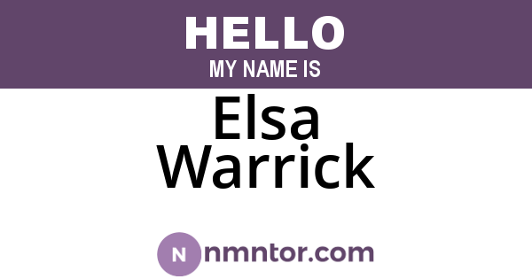 Elsa Warrick