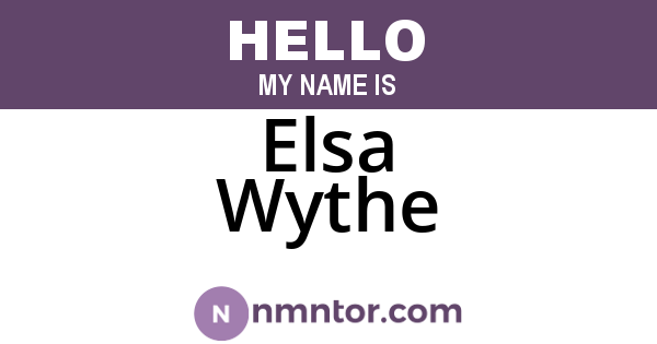Elsa Wythe