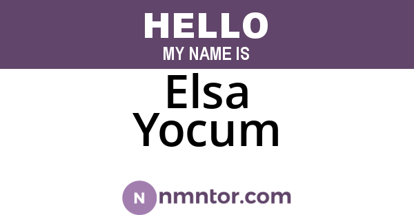 Elsa Yocum
