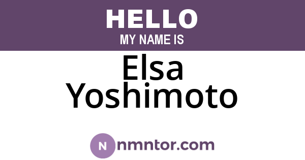 Elsa Yoshimoto