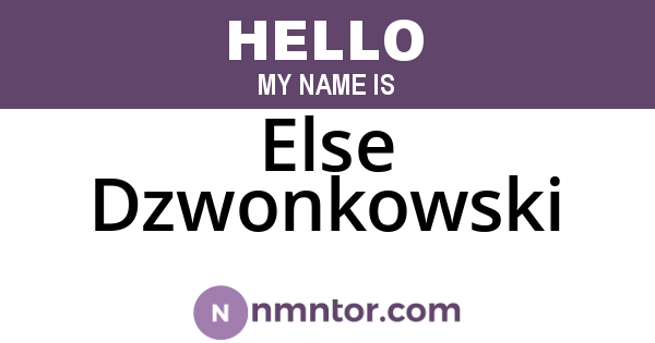 Else Dzwonkowski