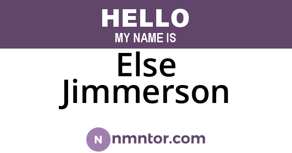 Else Jimmerson
