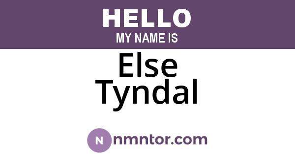 Else Tyndal