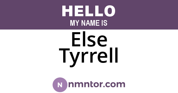 Else Tyrrell