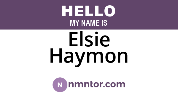 Elsie Haymon