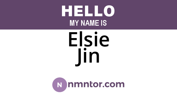 Elsie Jin