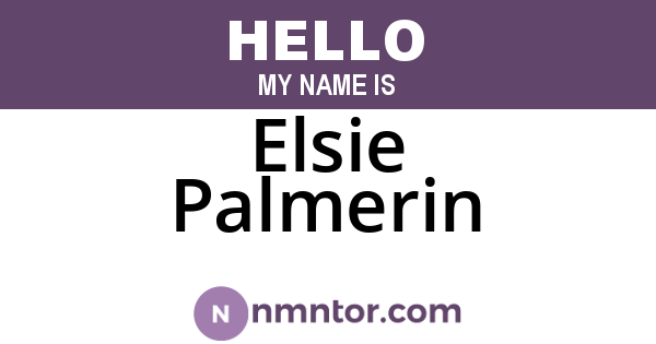 Elsie Palmerin