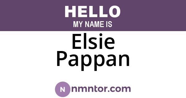 Elsie Pappan