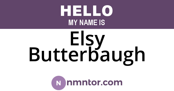 Elsy Butterbaugh