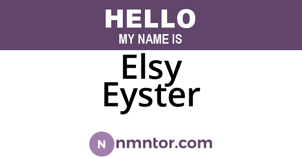 Elsy Eyster