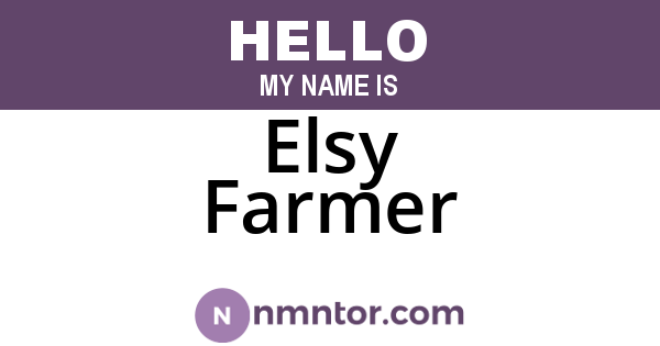 Elsy Farmer