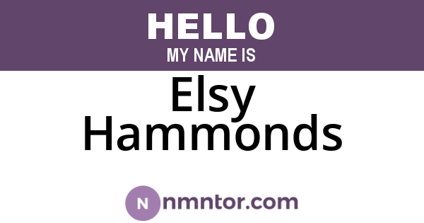 Elsy Hammonds