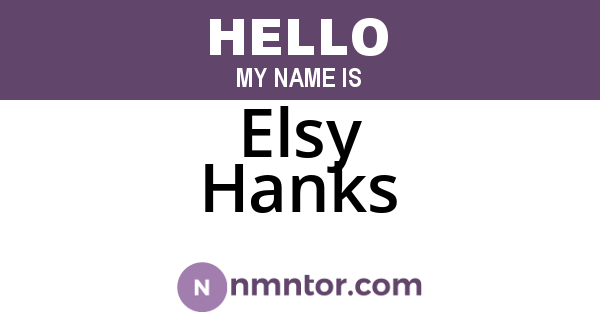 Elsy Hanks