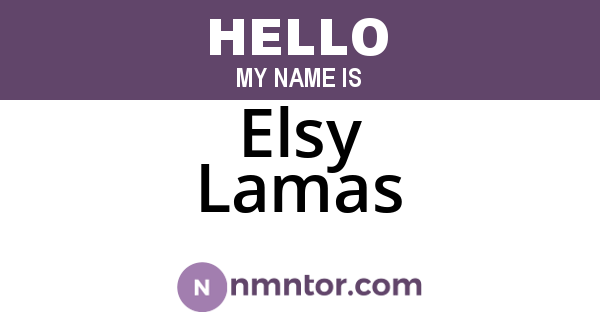 Elsy Lamas