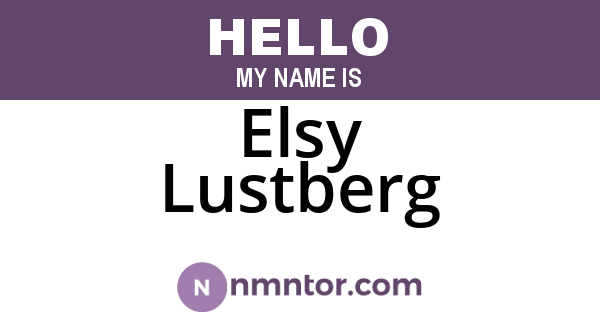 Elsy Lustberg