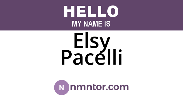 Elsy Pacelli