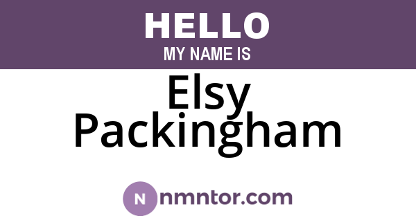 Elsy Packingham