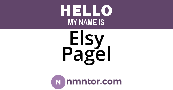 Elsy Pagel