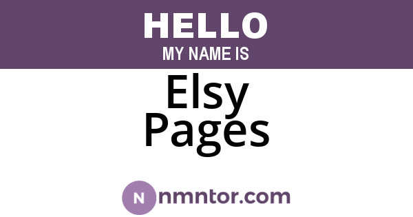 Elsy Pages