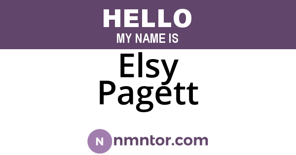Elsy Pagett