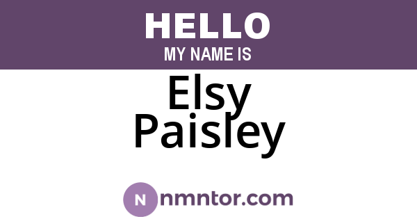 Elsy Paisley