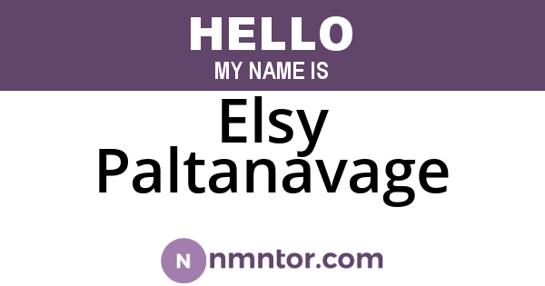 Elsy Paltanavage