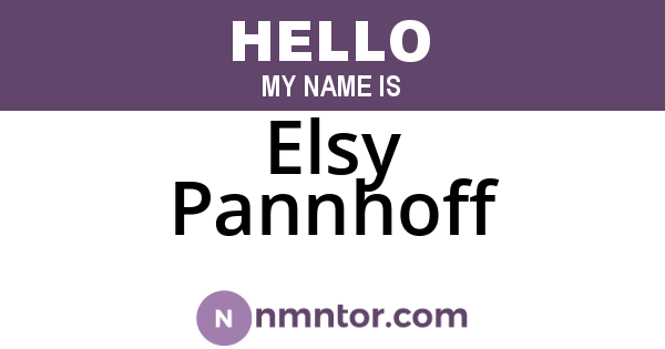 Elsy Pannhoff
