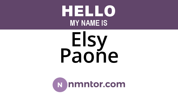 Elsy Paone