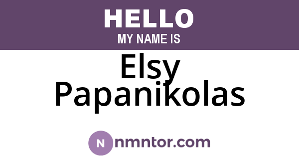 Elsy Papanikolas